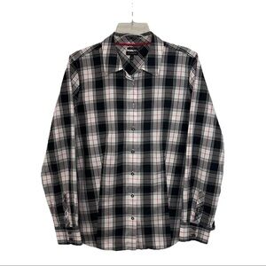 NWOT Talbots No Iron Button Shirt Womens 10 Fitted Long Sleeve Stretch Plaid